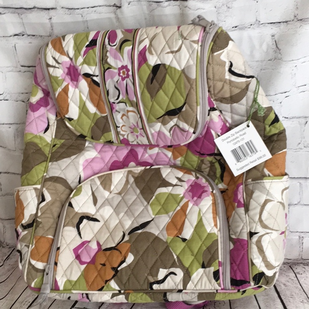 Vera Bradley Portobello print NWT Double Zip Backpack